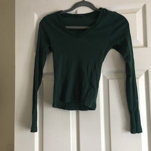Brandy Melville green long sleeve shirt